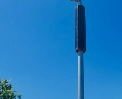 plexus solar street light in daytime