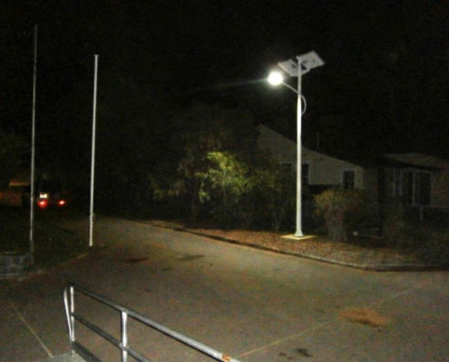 solar car park light at a school