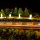 solar lighting of trees near Jindabyne