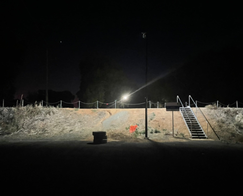 Park lighting by the Bogan River NSW