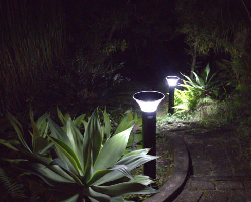 solar bollard lights at retirement village