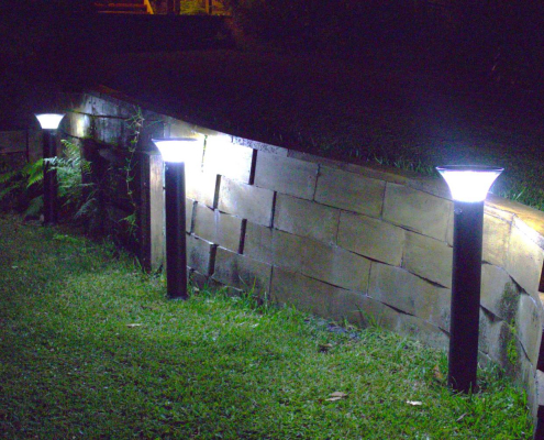 solar bollard lights at retirement village